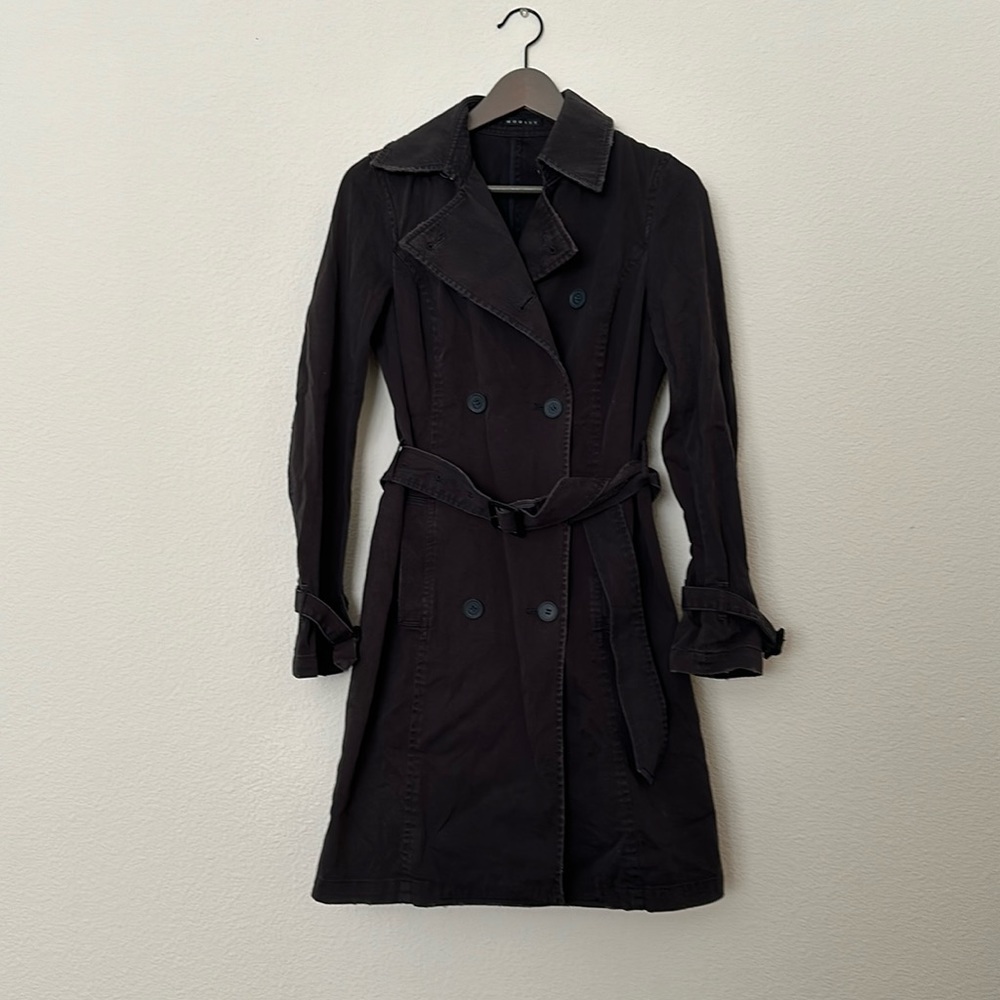 Moussy cotton trench coat distressed coat vintage grunge